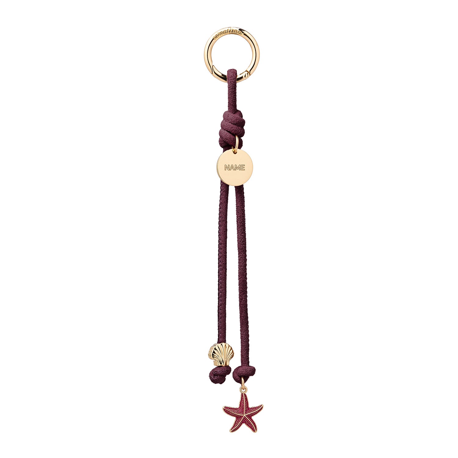 Starfish Shell Charm Suede