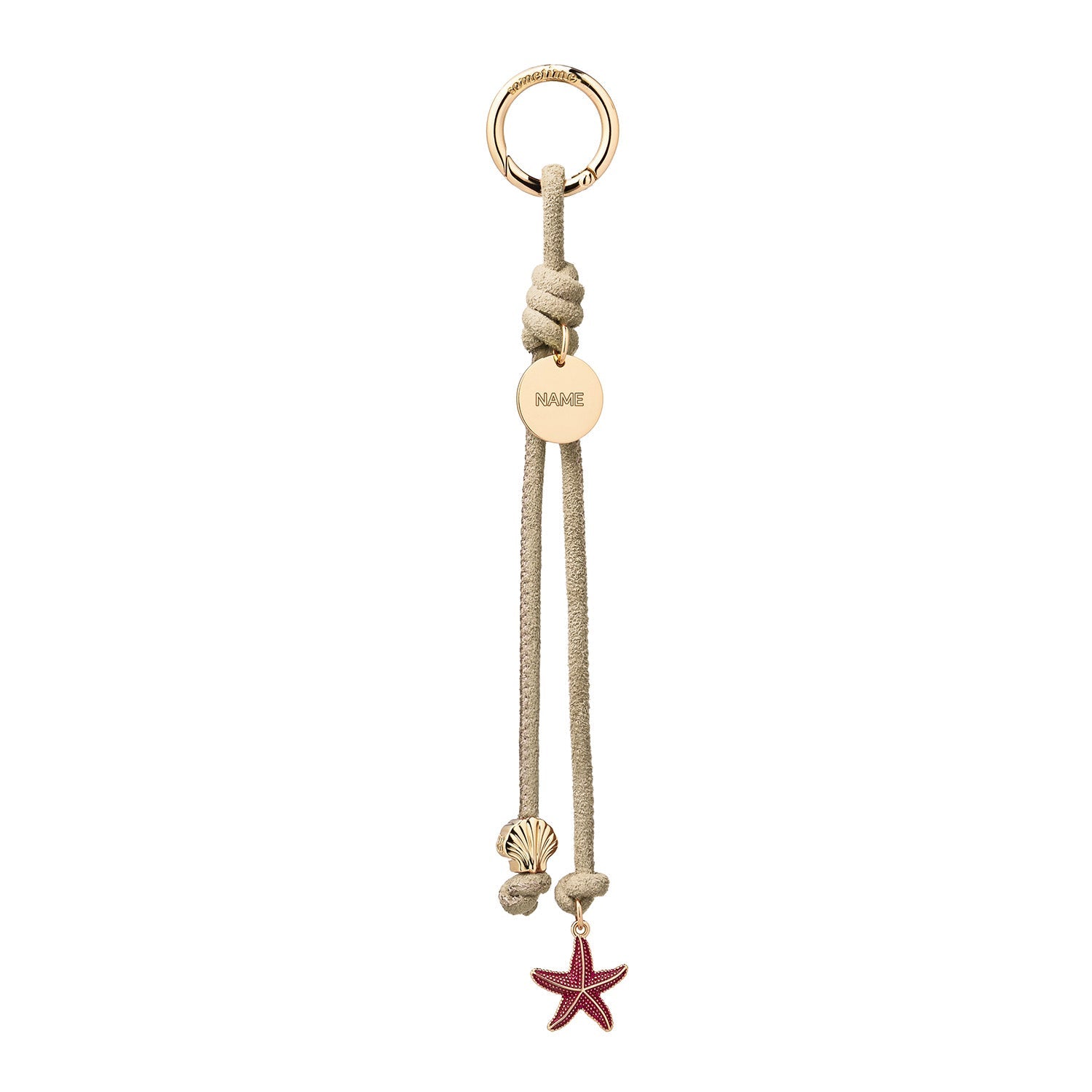 Starfish Shell Charm Suede