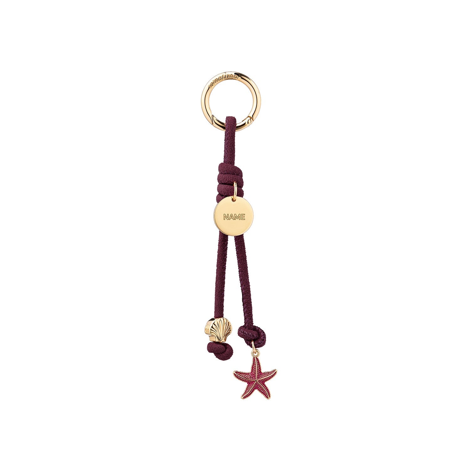 Starfish Shell Mini Charm Suede